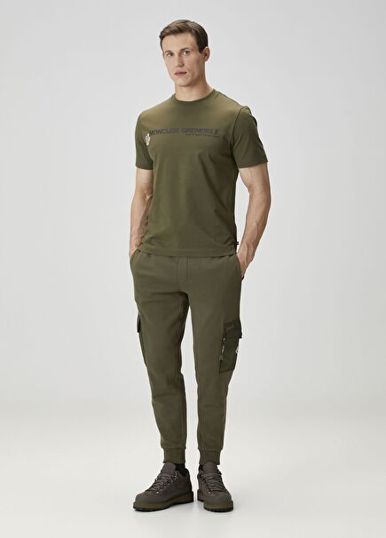 Haki Beli Kordonlu Jogger Kargo Eşofman Altı