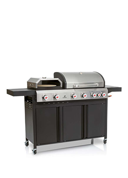 Caliano 6.1 Black Pizza Gas BBQ with Oven