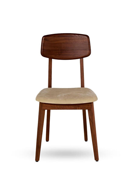 Marcella Walnut Armless Dining Room Chair