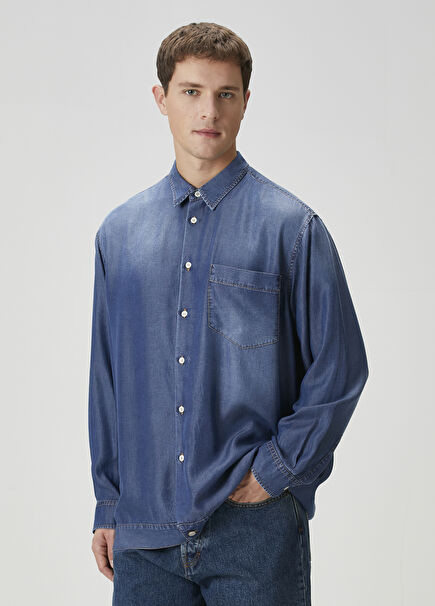 Lacivert Denim Gömlek