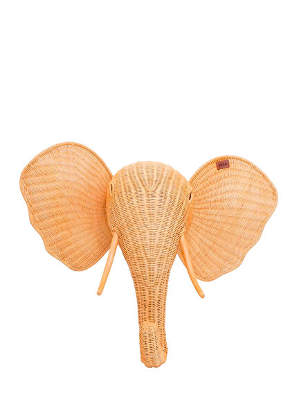 Elephant Rattan Wall Decor