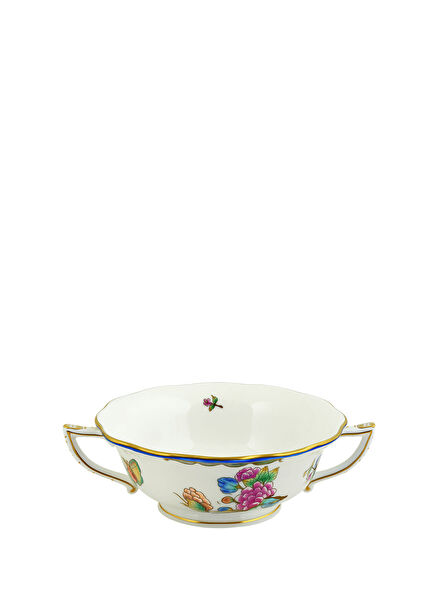 Victoria Desenli Porselen Çorba Kasesi 14 cm