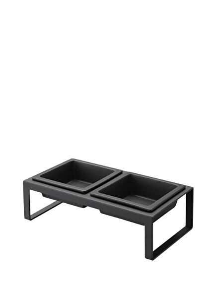 Pet Food Bowl Stand Set