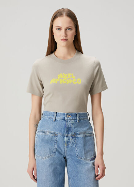 Bubble Gri Logolu T-shirt