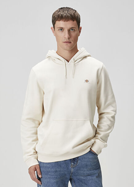 Oakport Beyaz Kapüşonlu Sweatshirt
