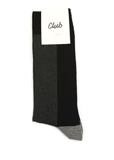Anthracite Colour Blocked Men's Socks