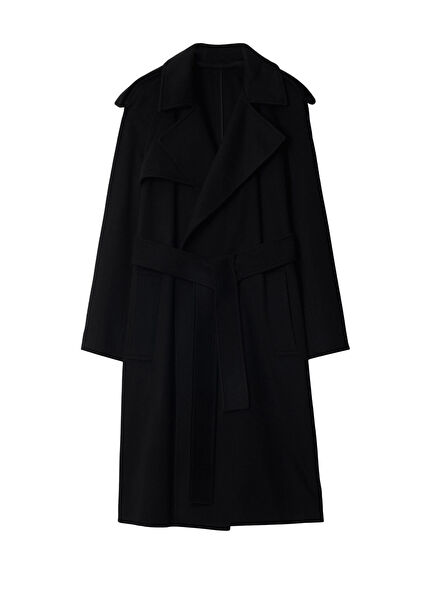 Wrap Black Cashmere Women's Coats