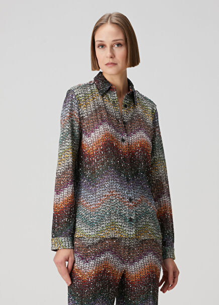 Sequined Patterned Shirt