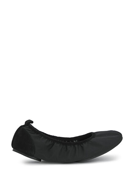 Black Leather Ballet Flats