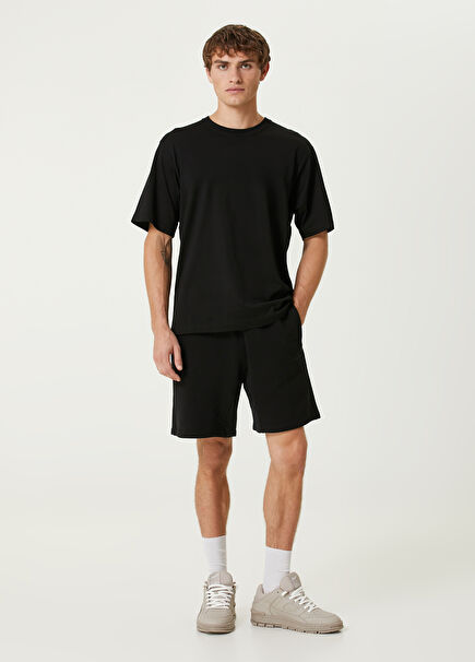 Black Waist Corded Shorts