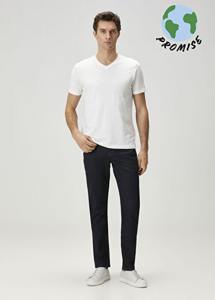 Slim Fit Lacivert Jean Pantolon