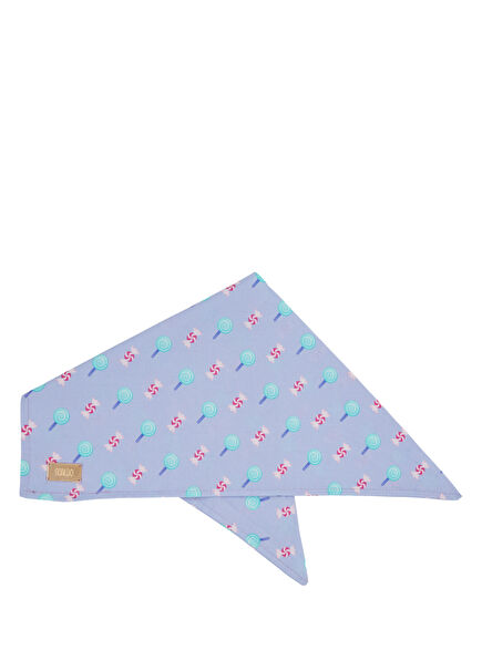 Mor Şeker Desenli Köpek Bandana