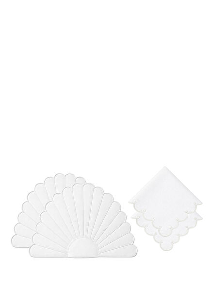 Seashell Miracle 2-Pack American Service and Napkin Set