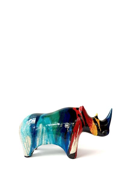 Large Rhinoceros-Shaped Ceramic Object