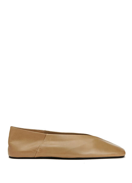 Brown Leather Ballet Flats
