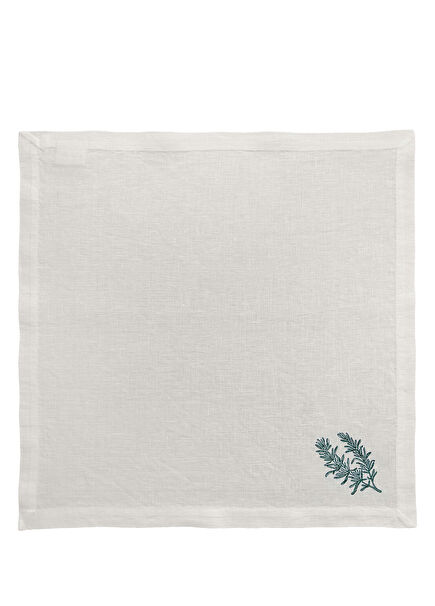 Herb Beige 2-Pack Linen Napkin Set
