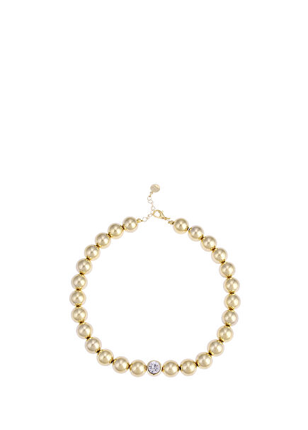 Diamond Ball Women's Gold Plated Necklace