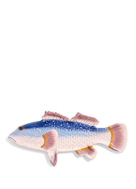 Levrek Desenli Porselen Servis Tabağı 38 cm