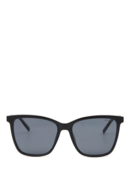 DS 2289 C1 Glossy Black Acetate Women's Sunglasses