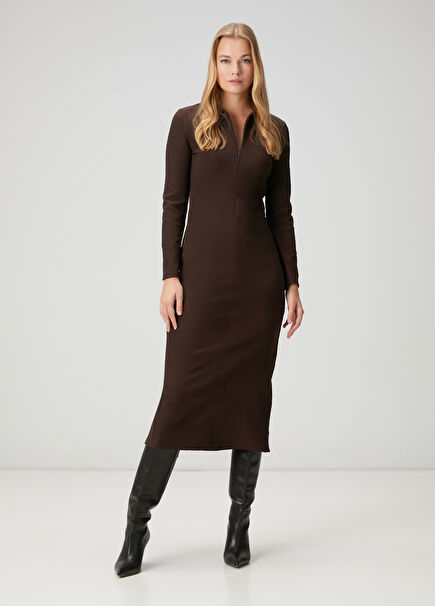 Black Midi Jersey Dress