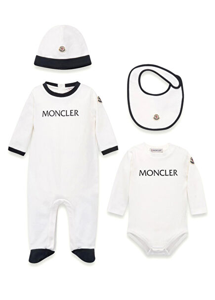 White 4-Piece Unisex Children's Jumpsuit Set