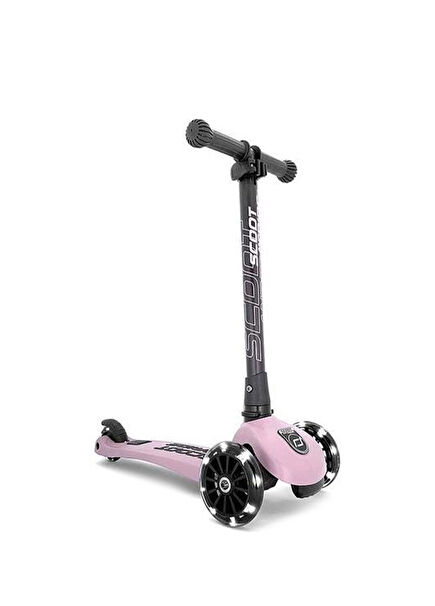 Highwaykick 3 LED Işıklı Katlanabilir Ayarlanabilir Direksiyonlu 3 Tekerlekli 3-6 Yaş Çocuk Scooter