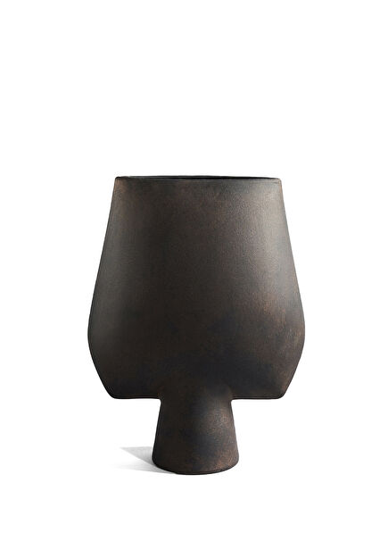 Sphere Brown Ceramic Vase