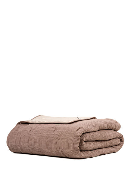 Koza Beige Brown 100% Cotton Quilt 178x234 cm