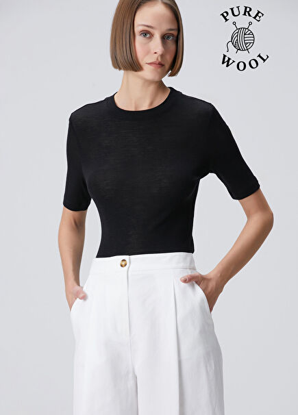 Siyah Yün T-shirt