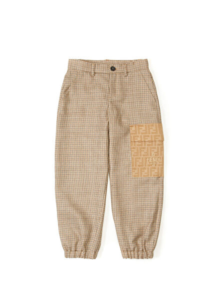 Kamel Kazayağı Desenli Erkek Çocuk Pantolon