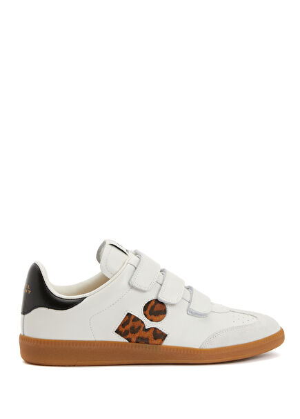 White women's leather sneakers