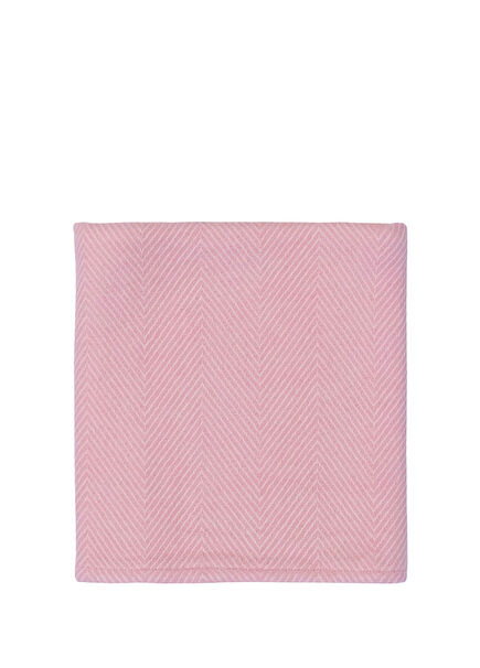 Wool Herringbone Pembe Yün Bebek Battaniyesi 75 x 100 cm