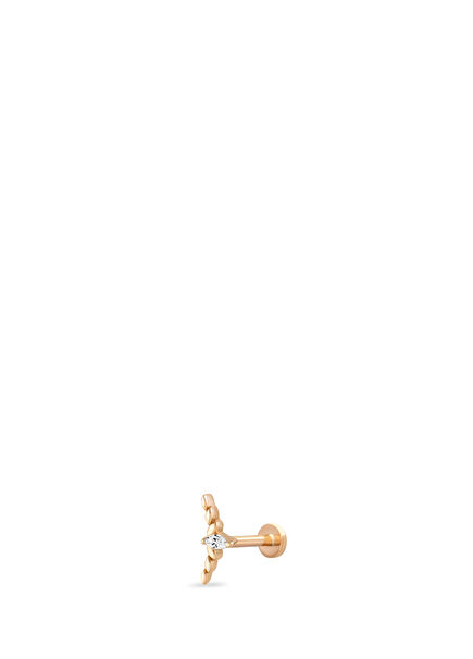 Axis Pırlanta Taşlı 14 Ayar Rosegold Kadın Piercing