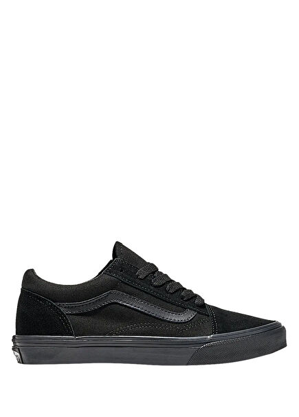 Old Skool Black Kids Leather Sneaker