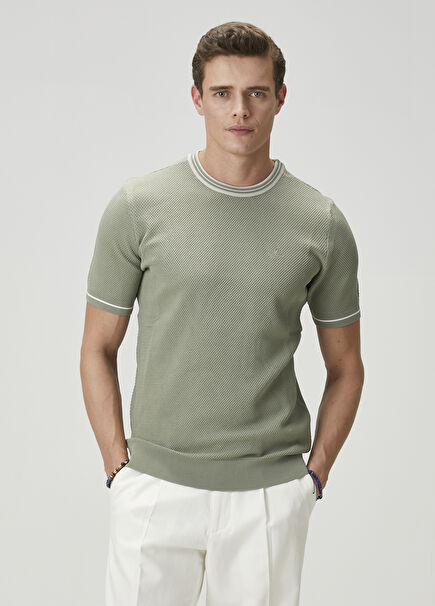 Green Short Sleeve Sweater