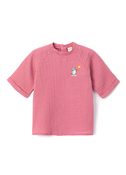 Gül Kurusu Unisex Çocuk Müslin T-shirt