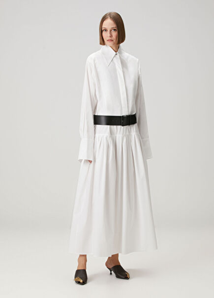White Maxi Shirt Dress