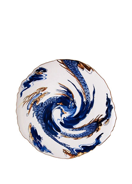 Diesel Imari Dragon Renkli Porselen Servis Tabağı 28 cm