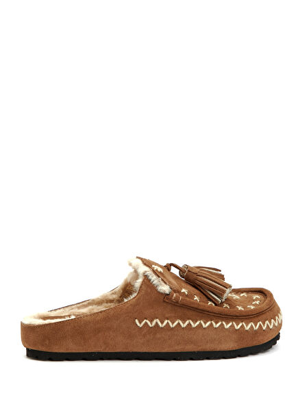 Vizon Kadın Süet Terlik