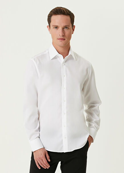 Comfort Fit White Non-Iron Shirt