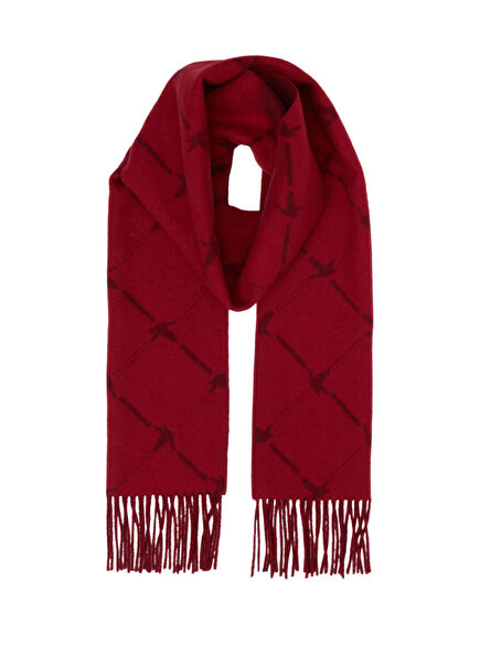 Red Goose Jacquard Men's Wool Scarf