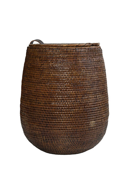 Biarritz Kahverengi Hasır Büyük Boy Çamaşır Sepeti