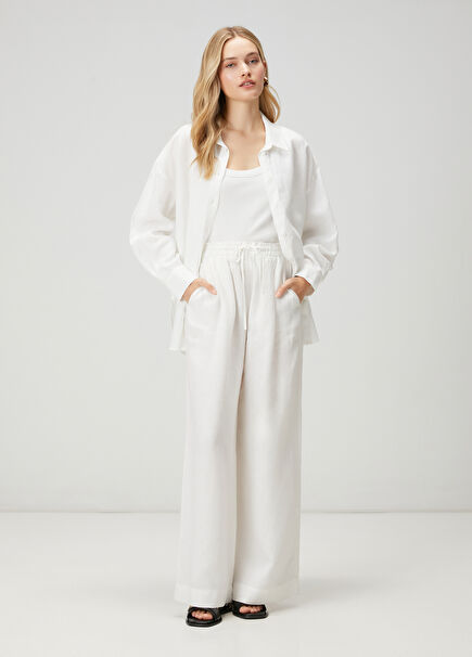 Off-White Linen Trousers