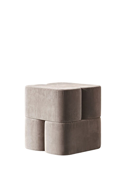 Ori Taş Rengi Kadife Puf