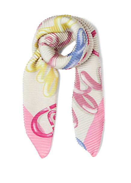 Women's Scarf with Pink Logo