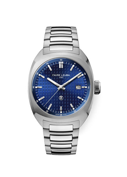 Chief Date Blue Metalik Gri Çelik Erkek Kol Saati