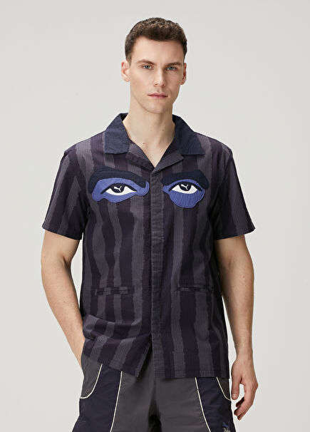 X KIDSUPER Multi-Colored Stripe Pattern Shirt