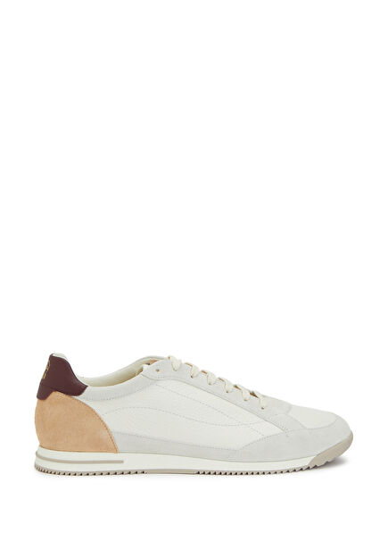 White Men's Leather Sneakers