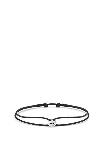 Black Men's Silver Bracelet