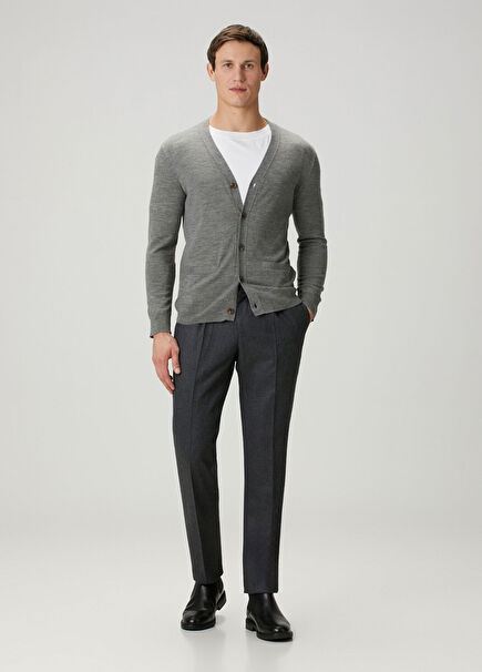 Dark Grey Wool Trousers